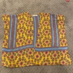 Floral short sleeve cover up